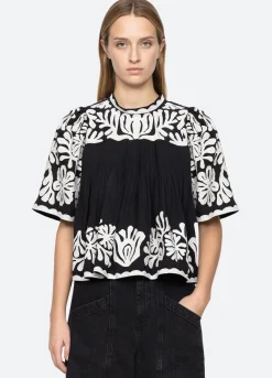 Tops>Sea New York Agathe Top Black
