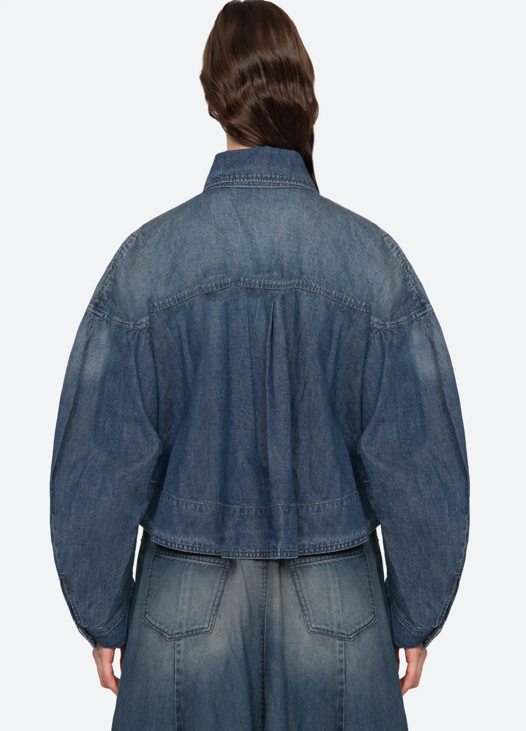 Outerwear>Sea New York Amari Shirt Jacket Blue