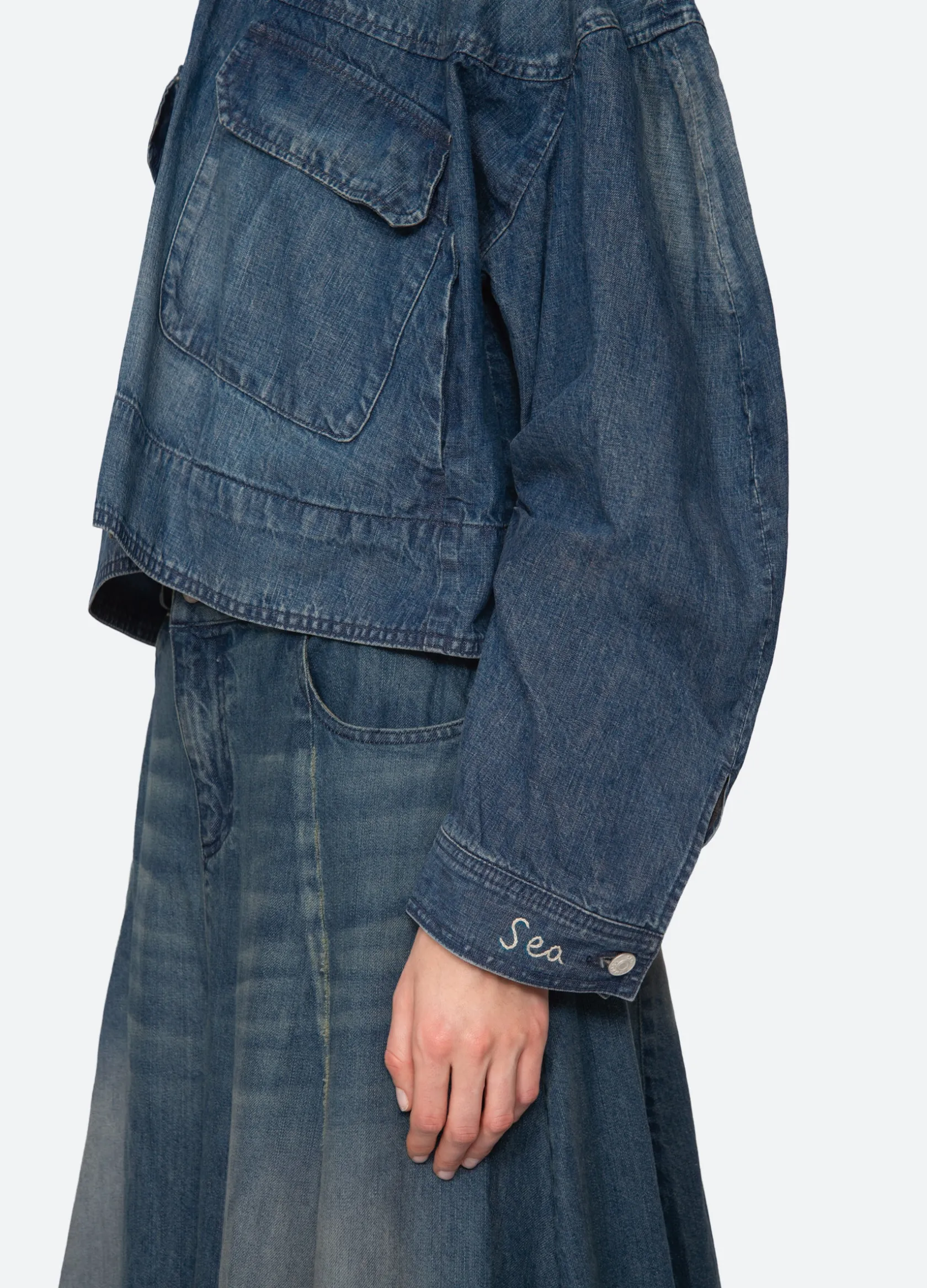 Outerwear>Sea New York Amari Shirt Jacket Blue