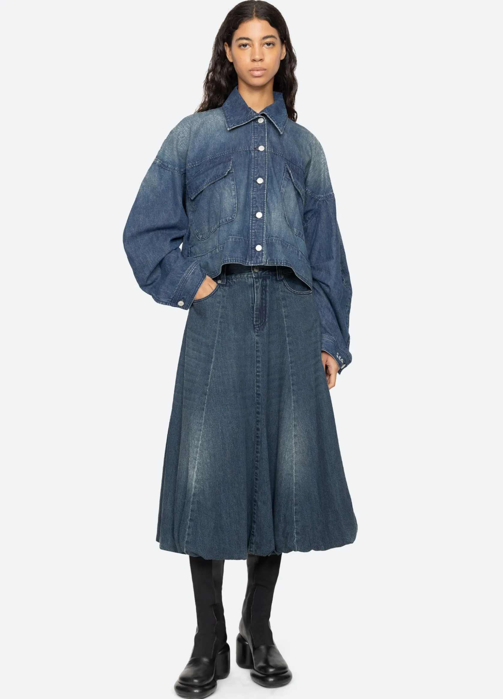 Bottoms>Sea New York Amari Skirt Blue