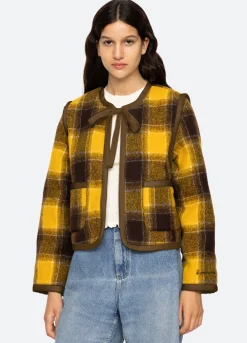 Outerwear>Sea New York Amber Tie Front Jacket Yellow