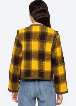 Outerwear>Sea New York Amber Tie Front Jacket Yellow