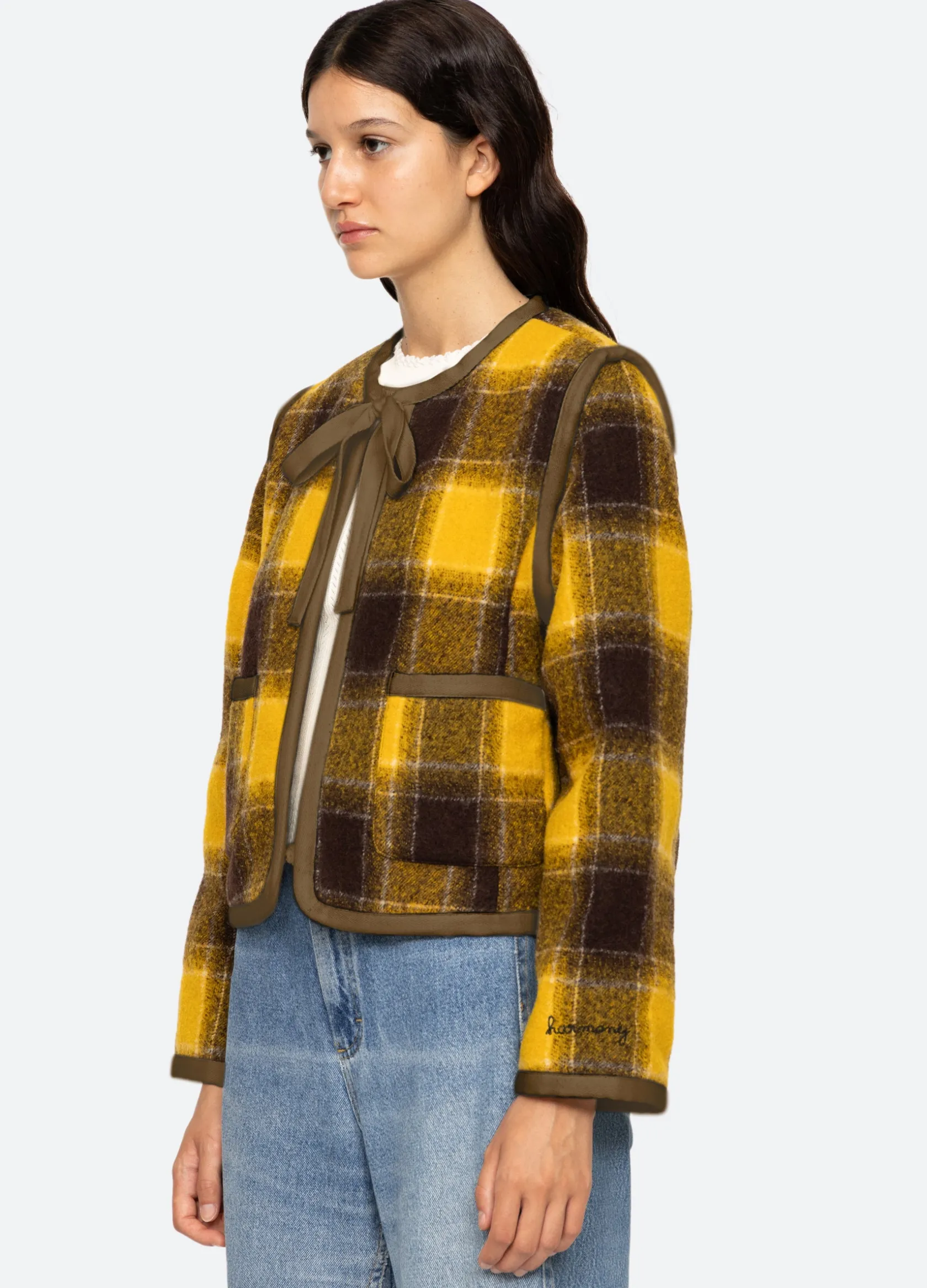 Outerwear>Sea New York Amber Tie Front Jacket Yellow