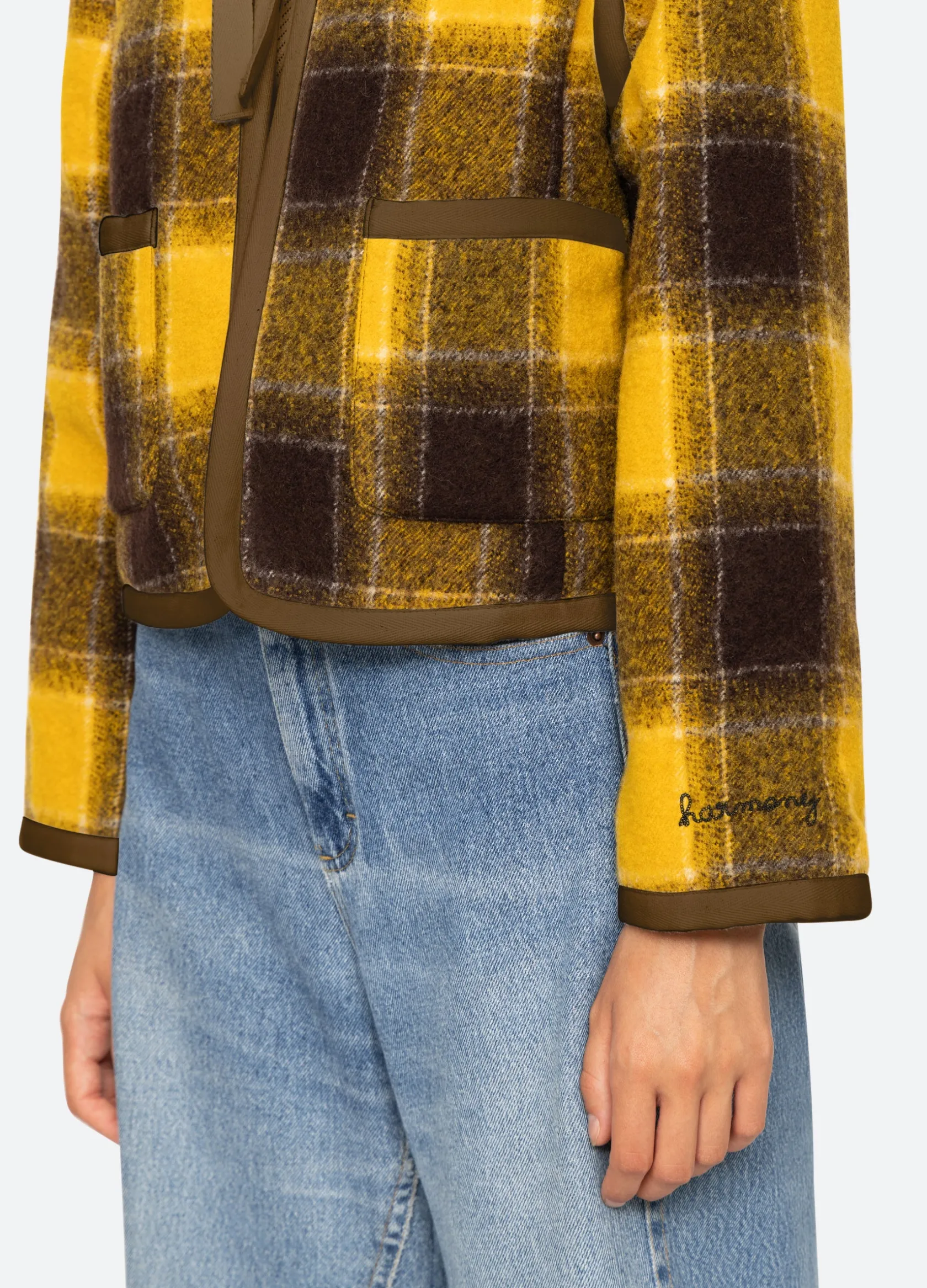 Outerwear>Sea New York Amber Tie Front Jacket Yellow