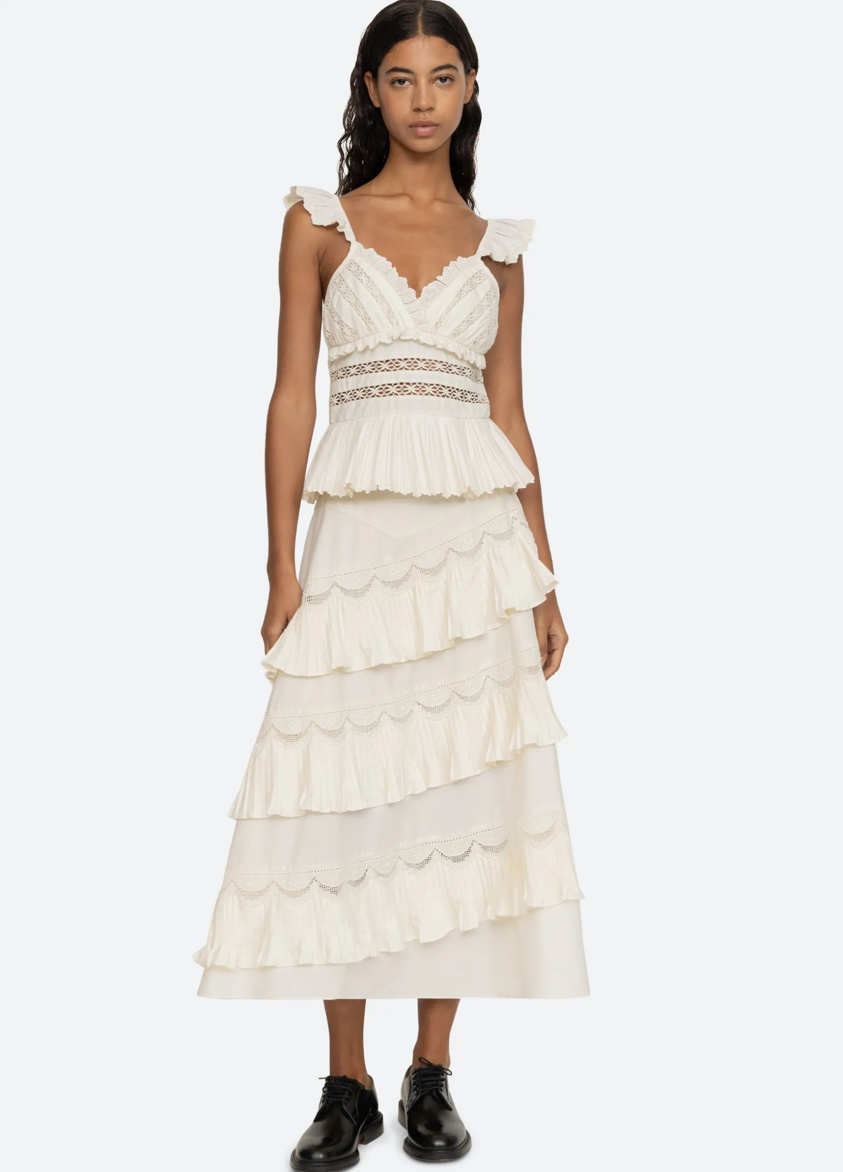 Bottoms>Sea New York Antonina Skirt Cream