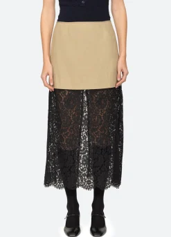 Bottoms>Sea New York Belle Skirt Khaki