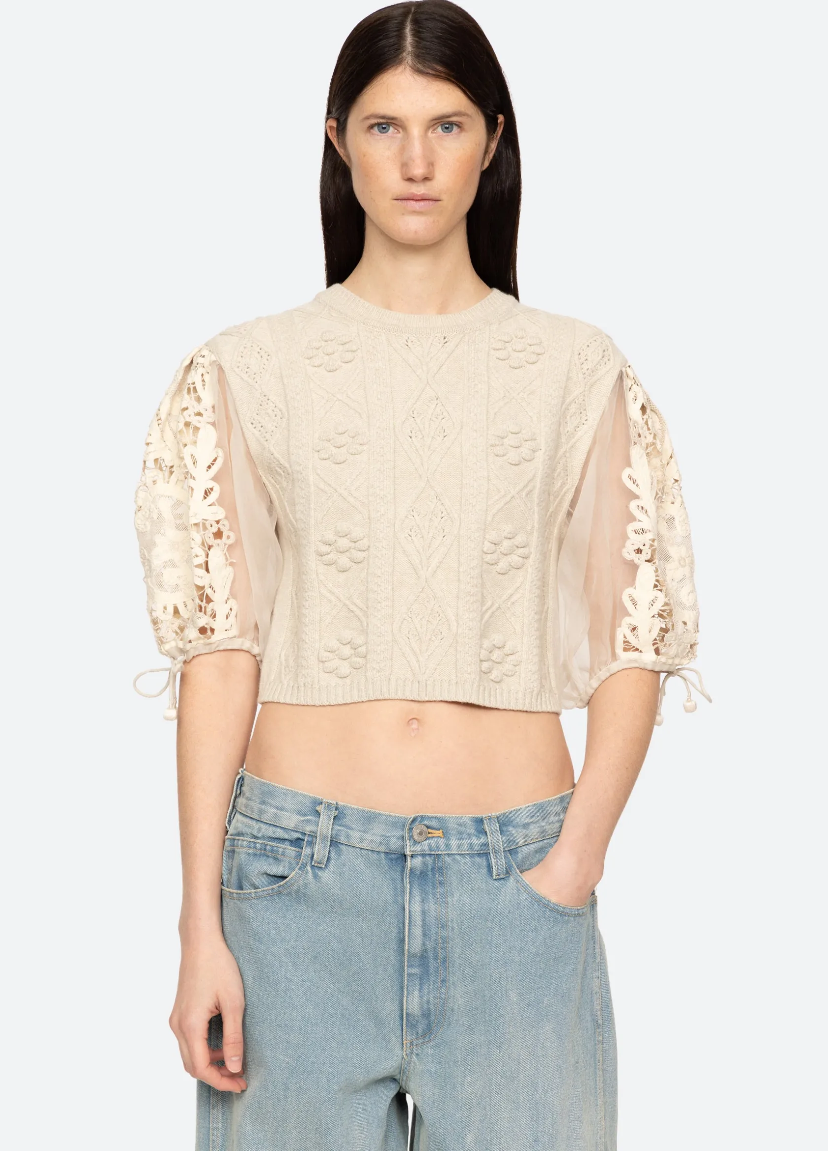 Sweaters|Tops>Sea New York Bente Sweater Cream