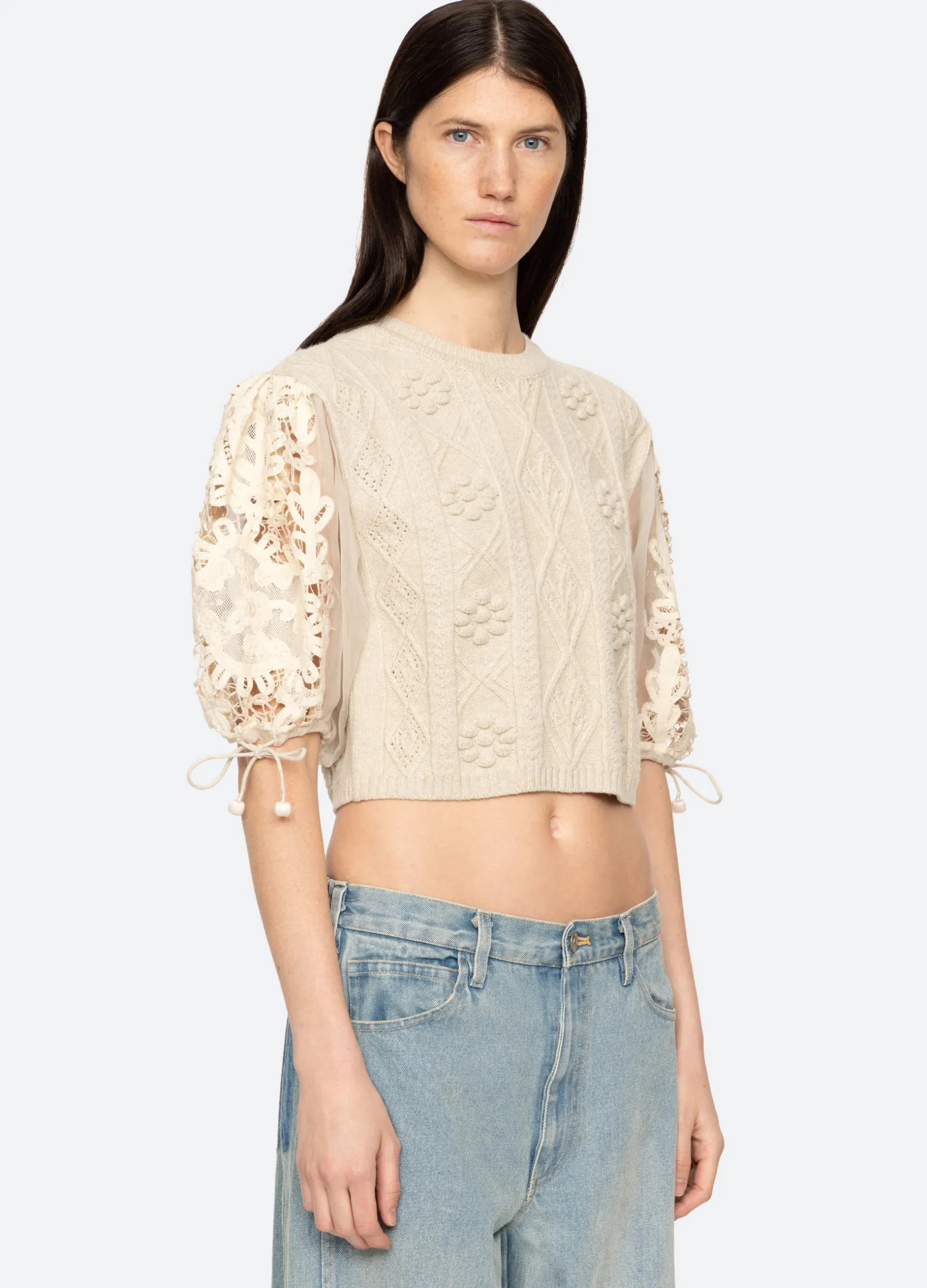 Sweaters|Tops>Sea New York Bente Sweater Cream