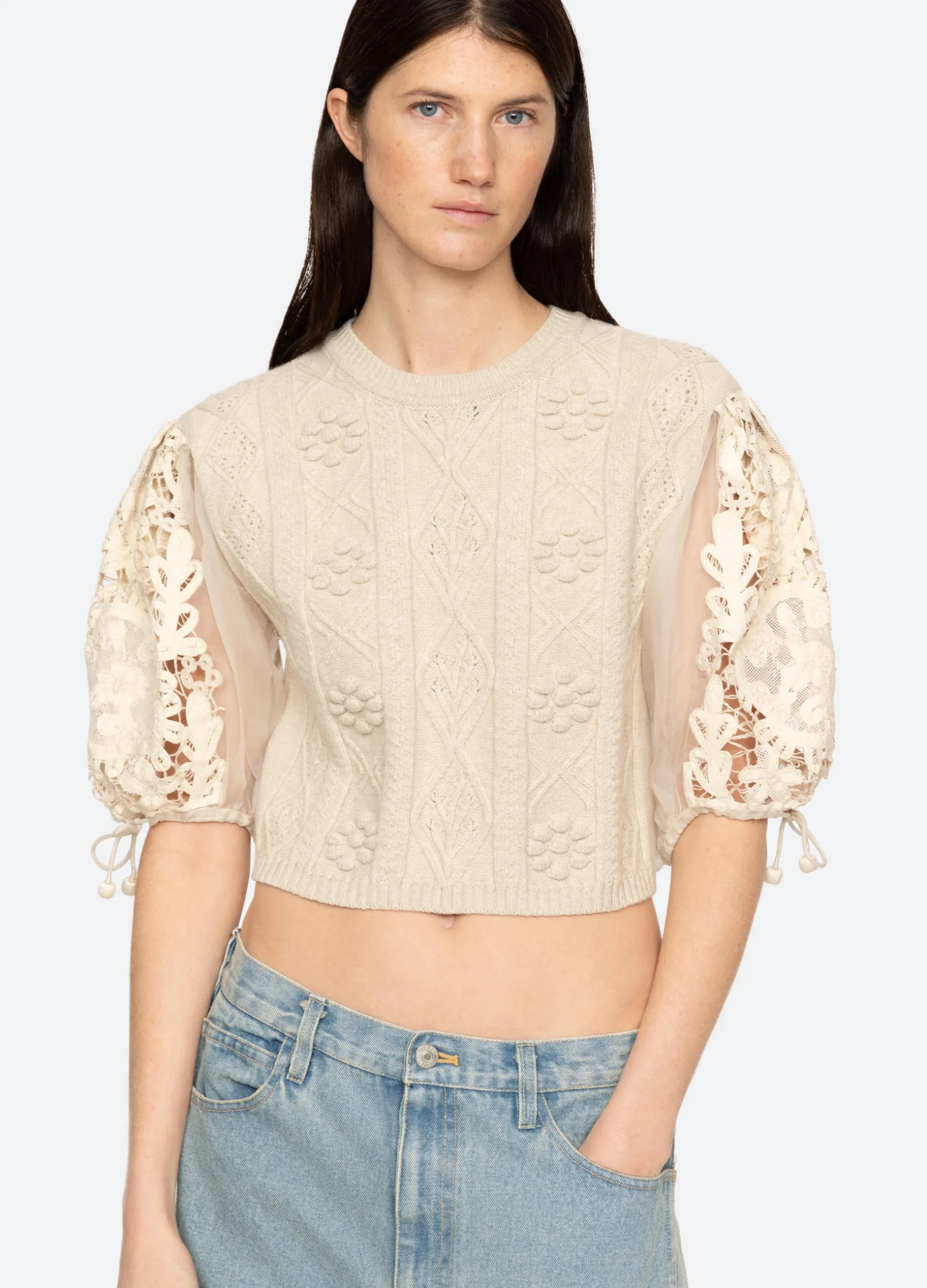 Sweaters|Tops>Sea New York Bente Sweater Cream