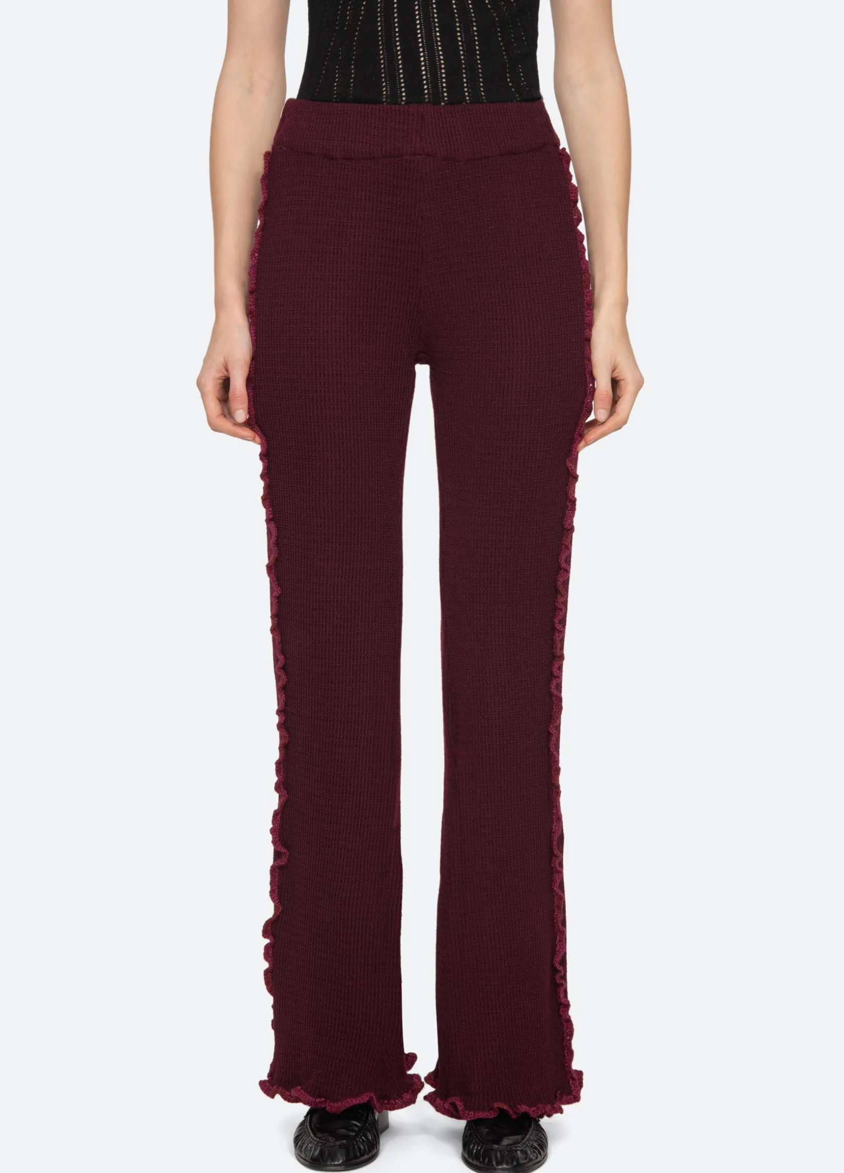 Bottoms>Sea New York Clare Pants Burgundy
