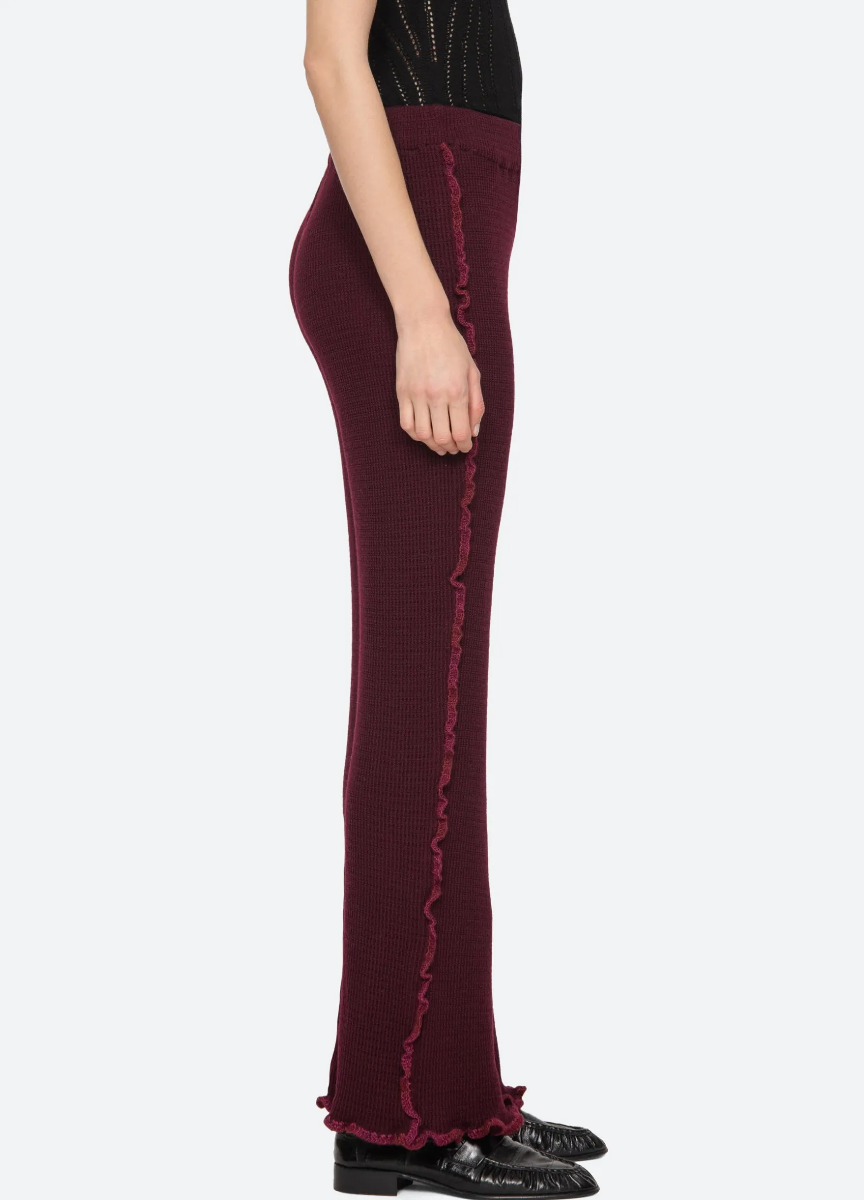Bottoms>Sea New York Clare Pants Burgundy