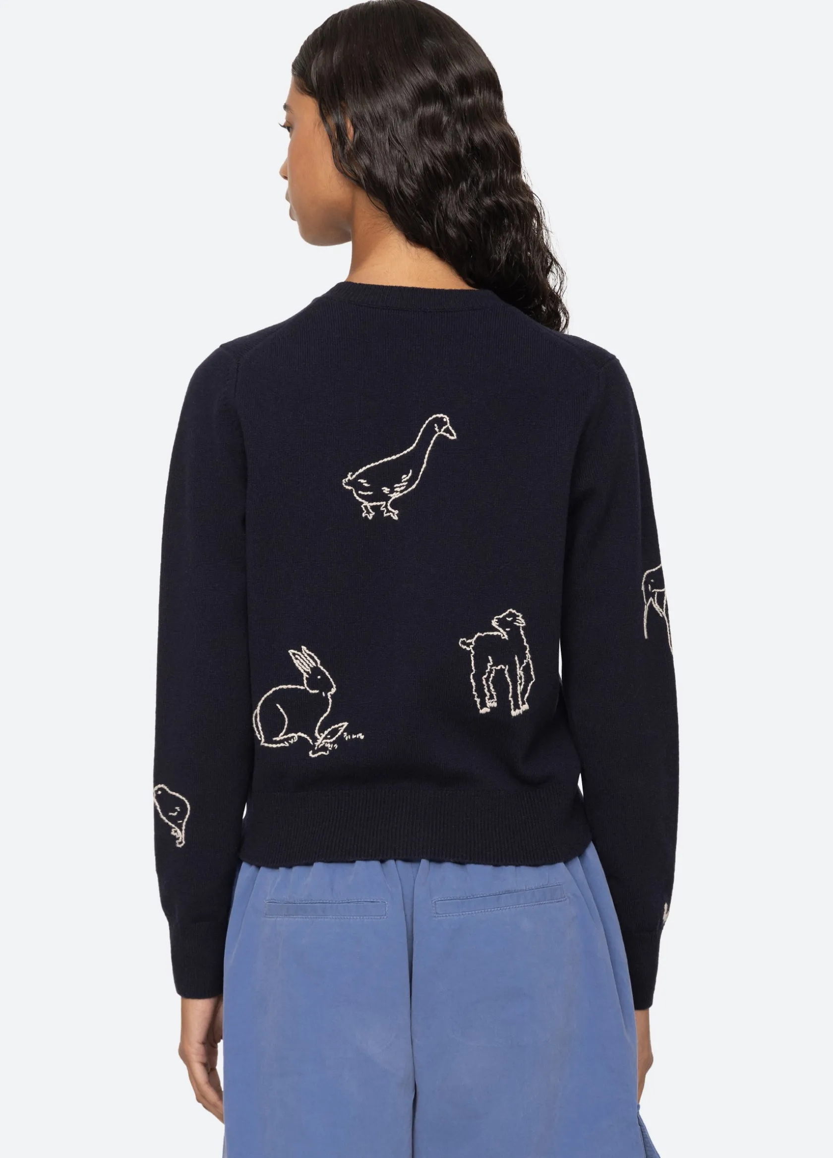 Tops|Sweaters>Sea New York Demi Cardigan Navy