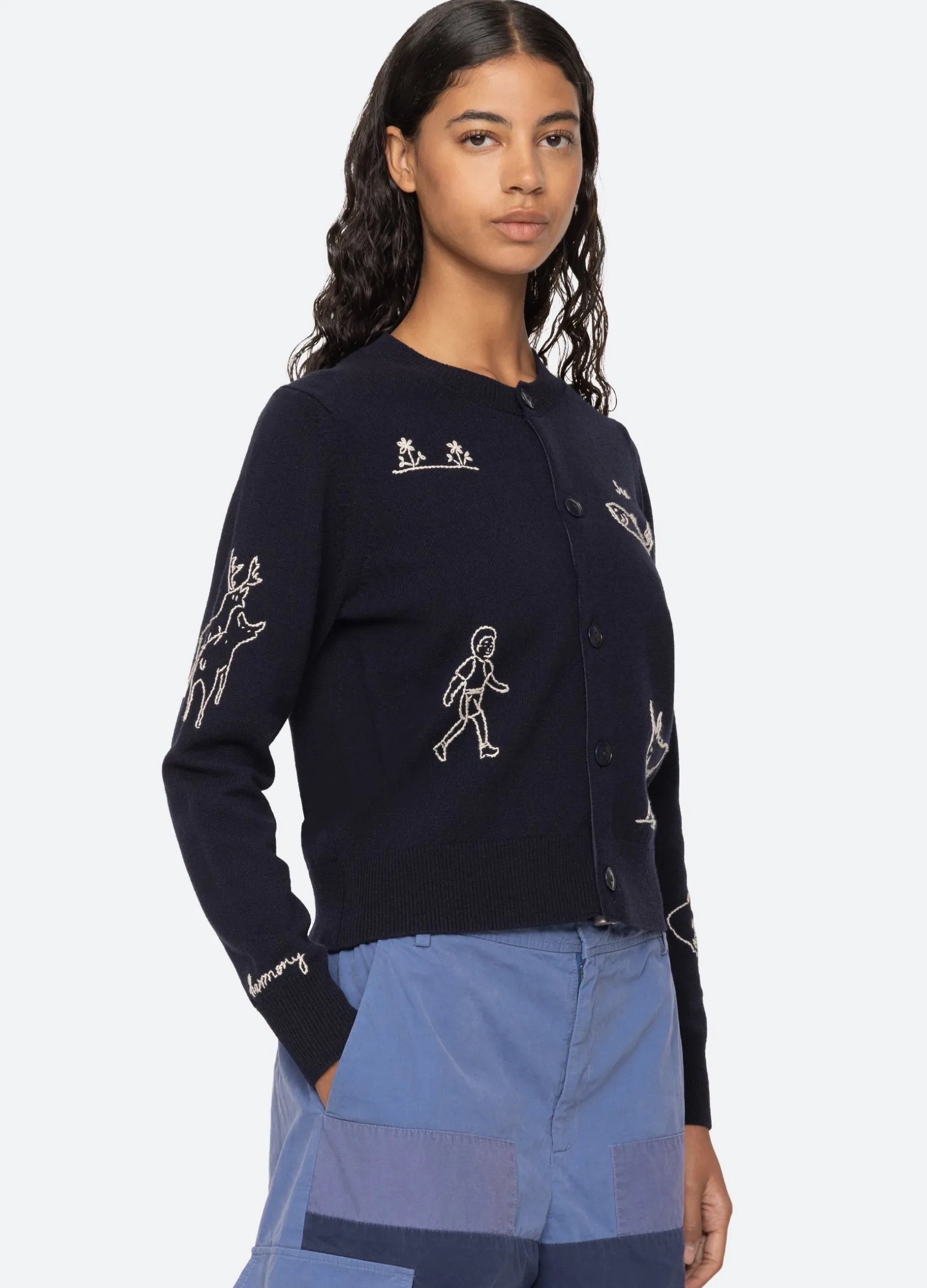 Tops|Sweaters>Sea New York Demi Cardigan Navy