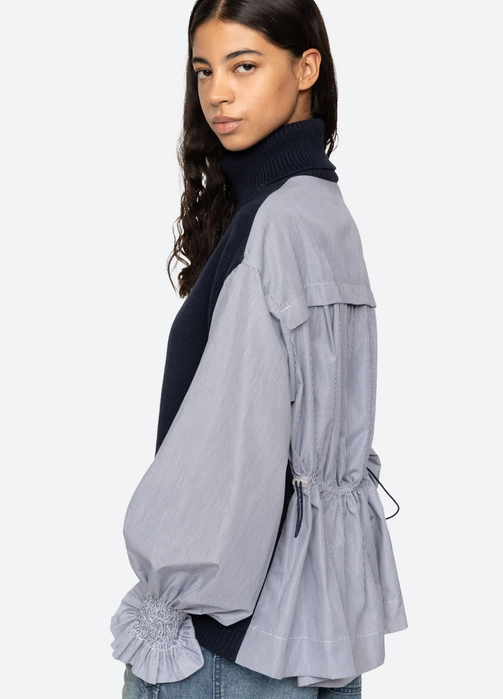 Tops|Sweaters>Sea New York Devana Combo Sweater Navy
