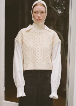 Sweaters|Tops>Sea New York Devana L/S Sweater Cream