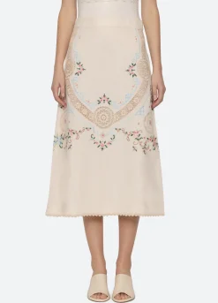 Bottoms>Sea New York Edwina Skirt White