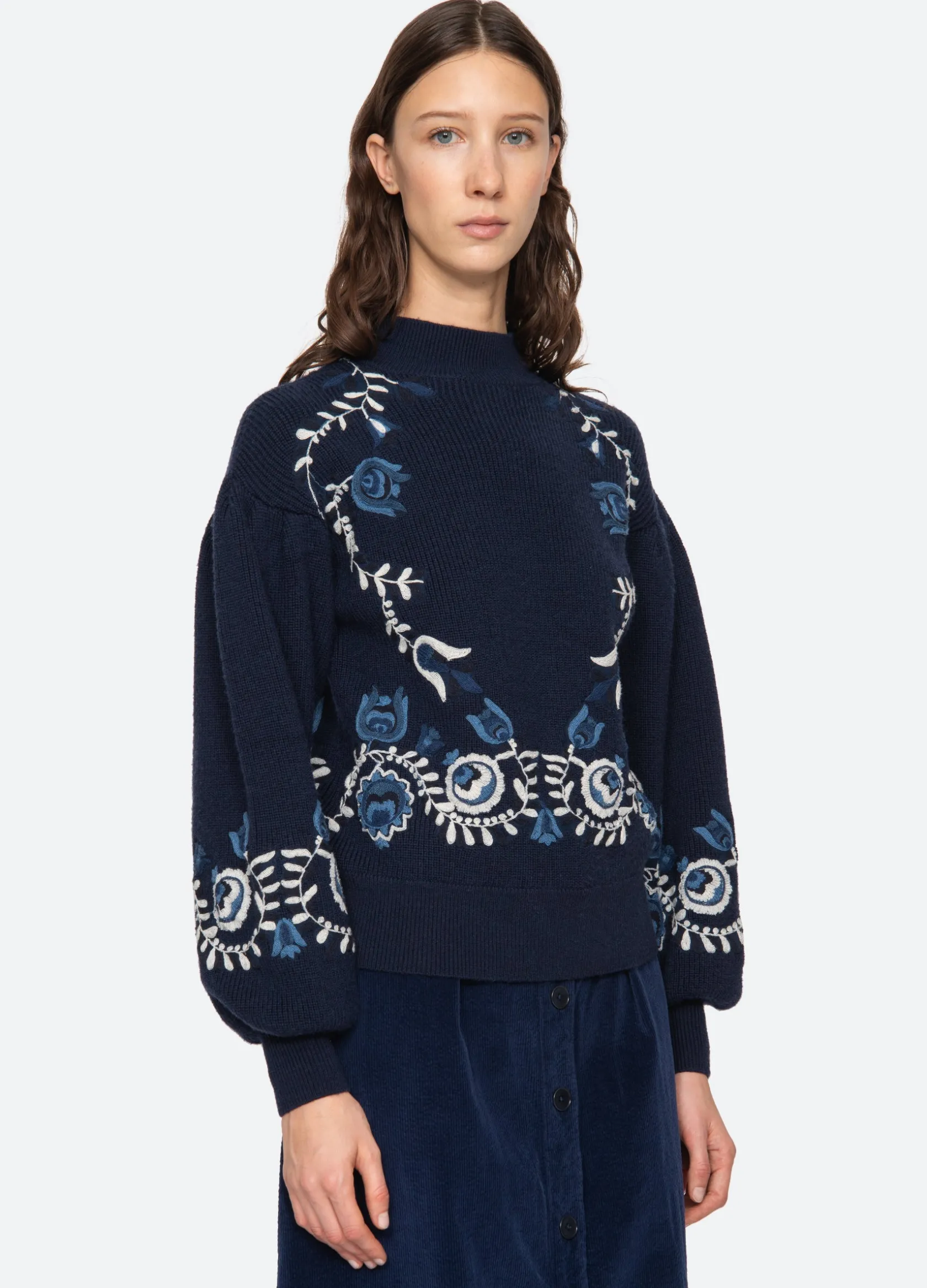 Sweaters|Tops>Sea New York Inga Sweater Navy