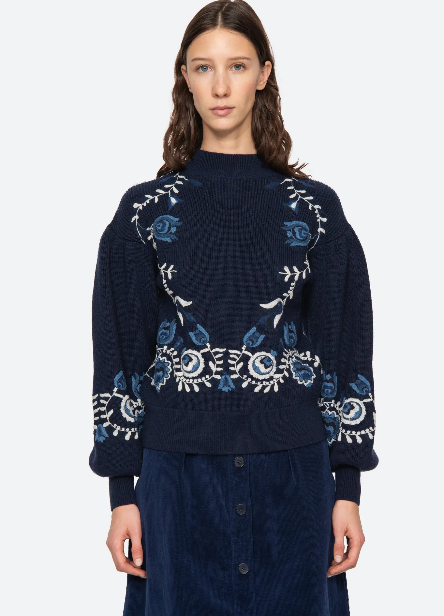 Sweaters|Tops>Sea New York Inga Sweater Navy