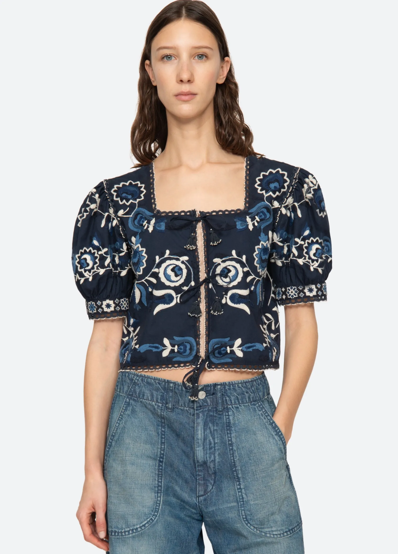 Tops>Sea New York Inga Top Navy