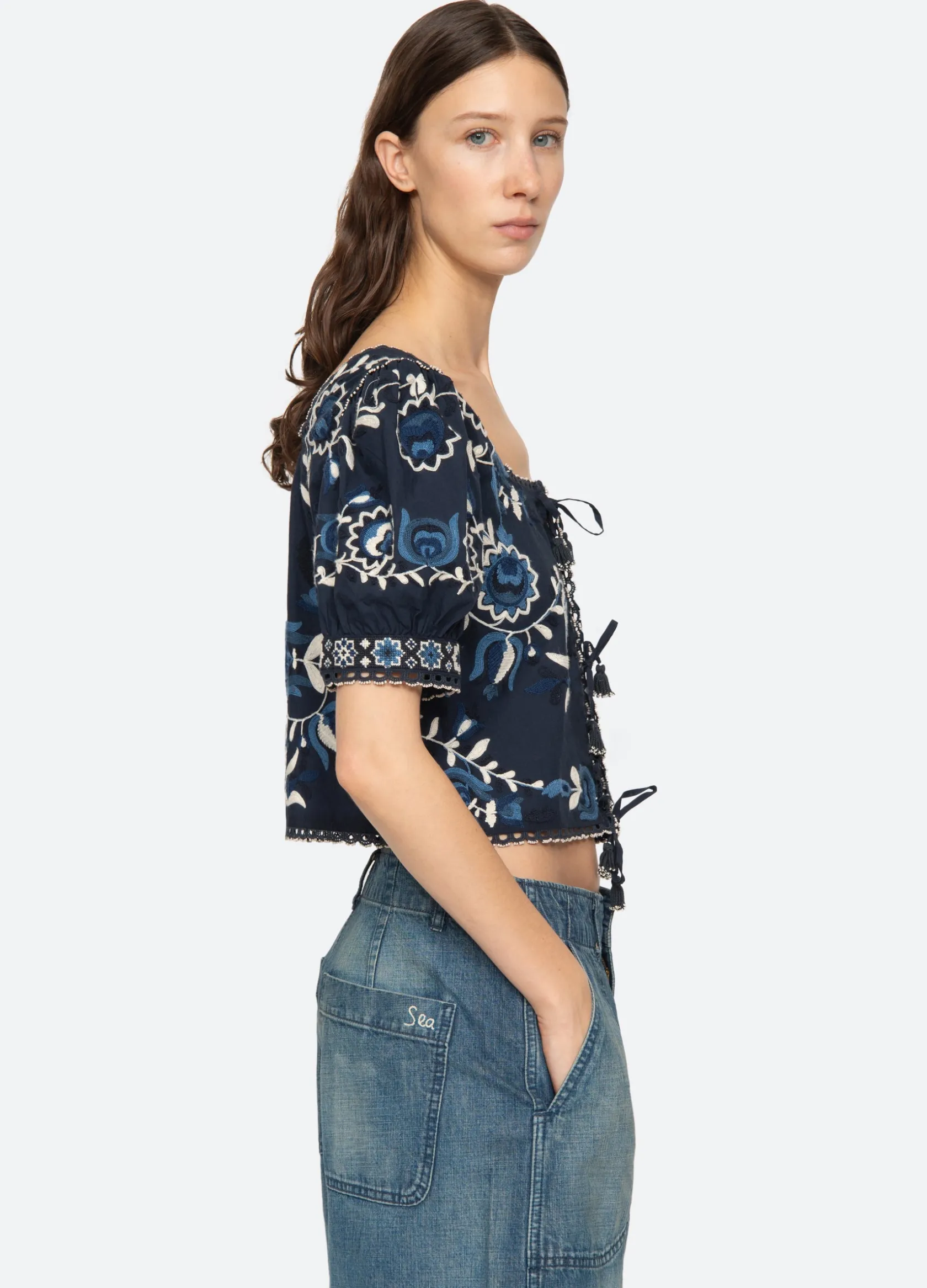 Tops>Sea New York Inga Top Navy