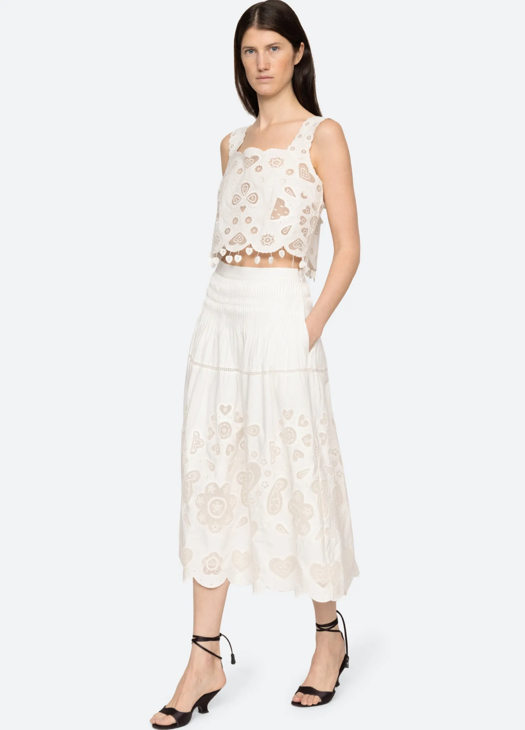 Bottoms>Sea New York Jeanetta Skirt White