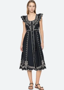 Dresses>Sea New York Kingsley Midi Dress Black