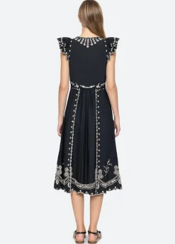 Dresses>Sea New York Kingsley Midi Dress Black
