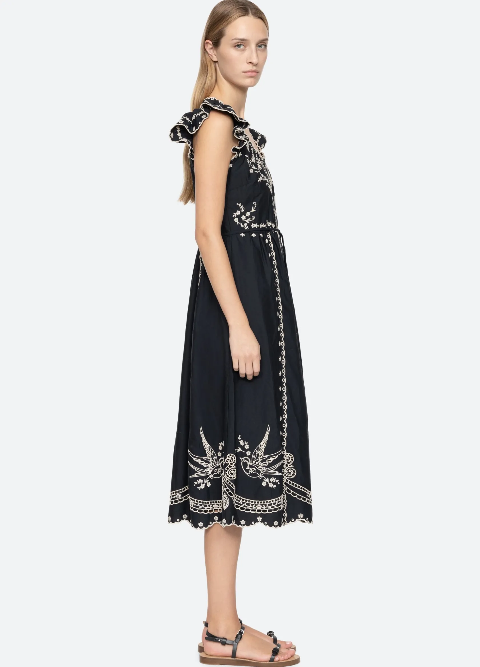 Dresses>Sea New York Kingsley Midi Dress Black