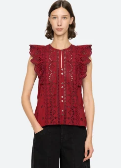 Tops>Sea New York Lainey Tank Red