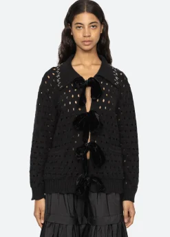 Sweaters|Tops>Sea New York Leia Cardigan Black