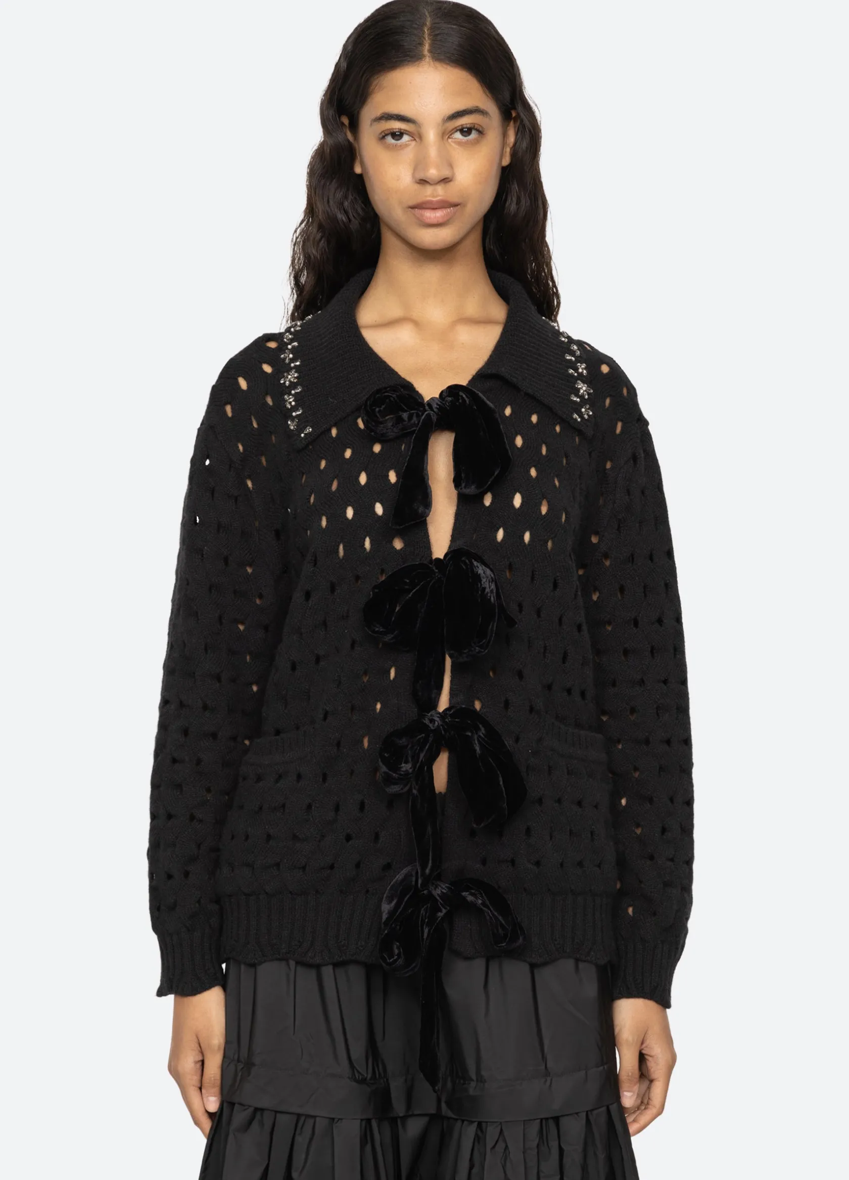 Sweaters|Tops>Sea New York Leia Cardigan Black