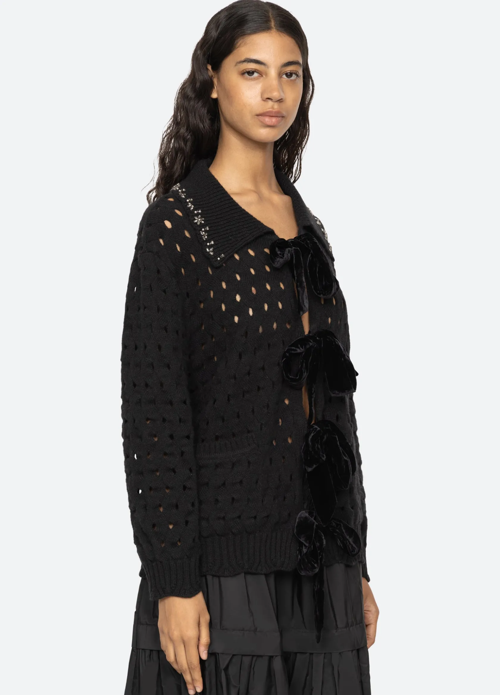 Sweaters|Tops>Sea New York Leia Cardigan Black