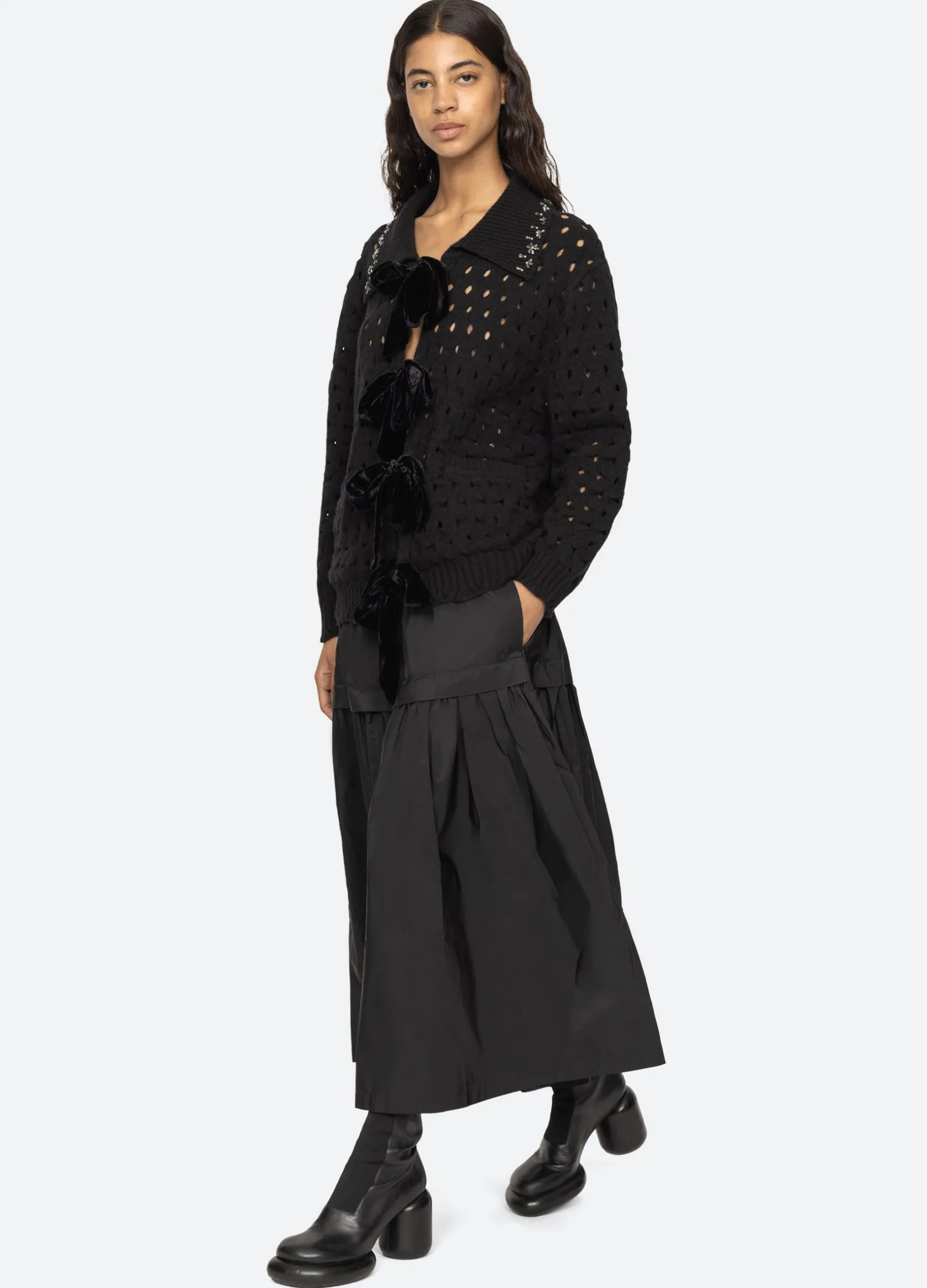 Sweaters|Tops>Sea New York Leia Cardigan Black