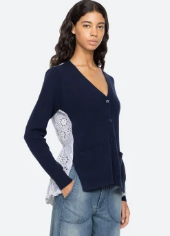 Sweaters|Tops>Sea New York Lennon Cardigan Navy
