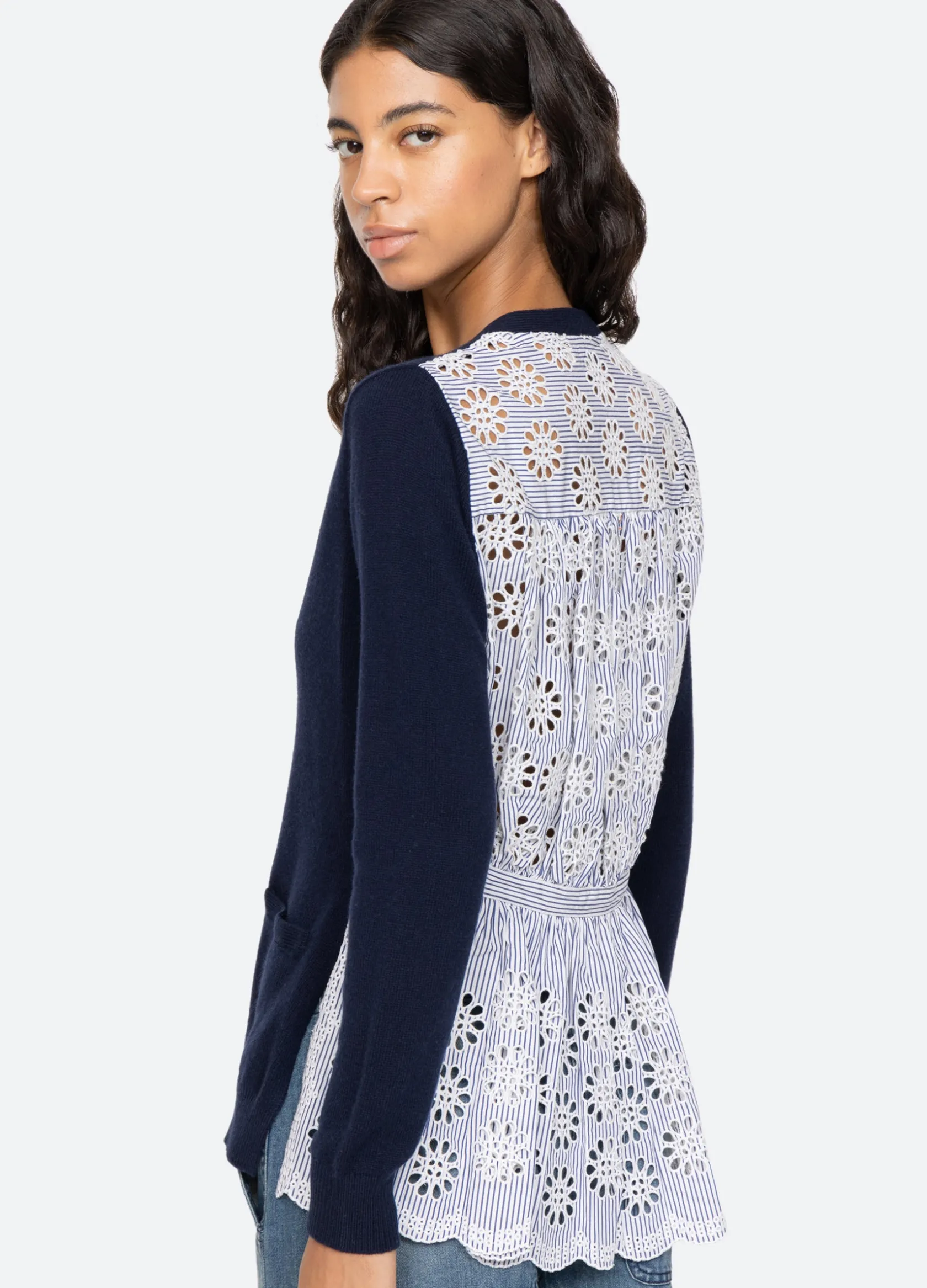 Sweaters|Tops>Sea New York Lennon Cardigan Navy