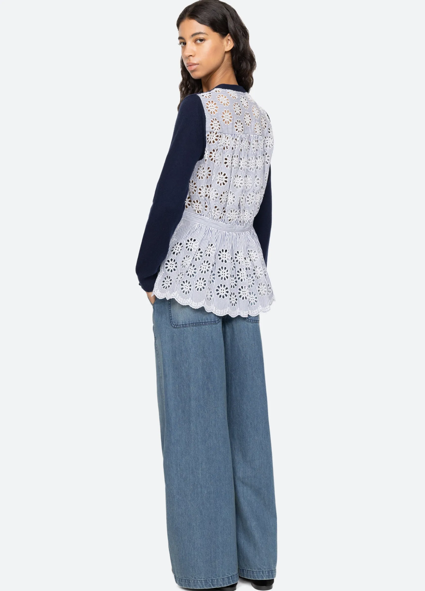 Sweaters|Tops>Sea New York Lennon Cardigan Navy