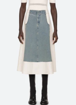 Bottoms>Sea New York Liam Skirt Blue