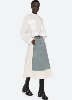 Bottoms>Sea New York Liam Skirt Blue