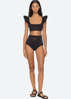 Swimwear>Sea New York Liat Bikini Top Black