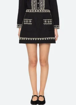 Bottoms>Sea New York Mille Skirt Black