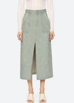 Bottoms>Sea New York Perlette Skirt Blue