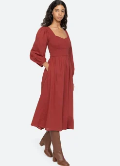 Dresses>Sea New York Renata L/S Dress Brick