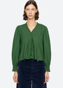 Tops>Sea New York Renata L/S Top Emerald