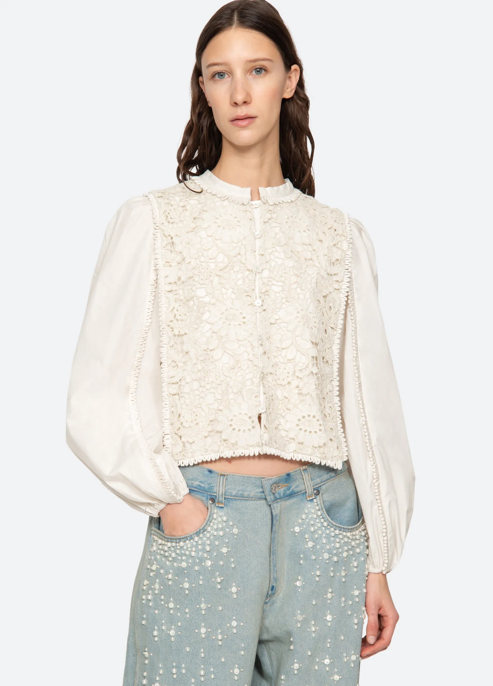 Tops>Sea New York Sabine Top Cream