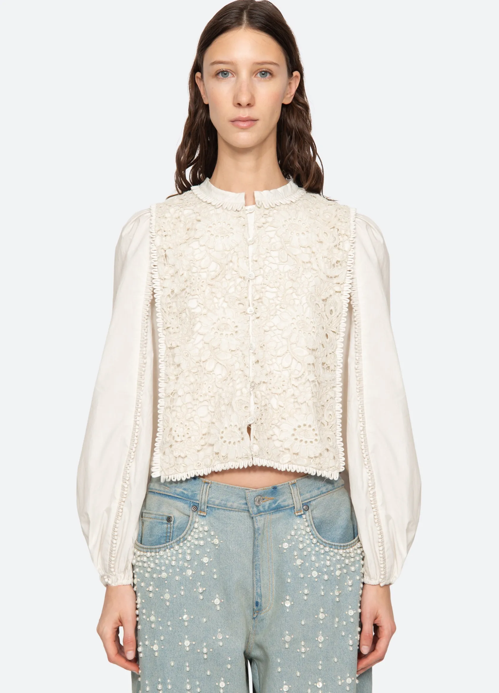 Tops>Sea New York Sabine Top Cream