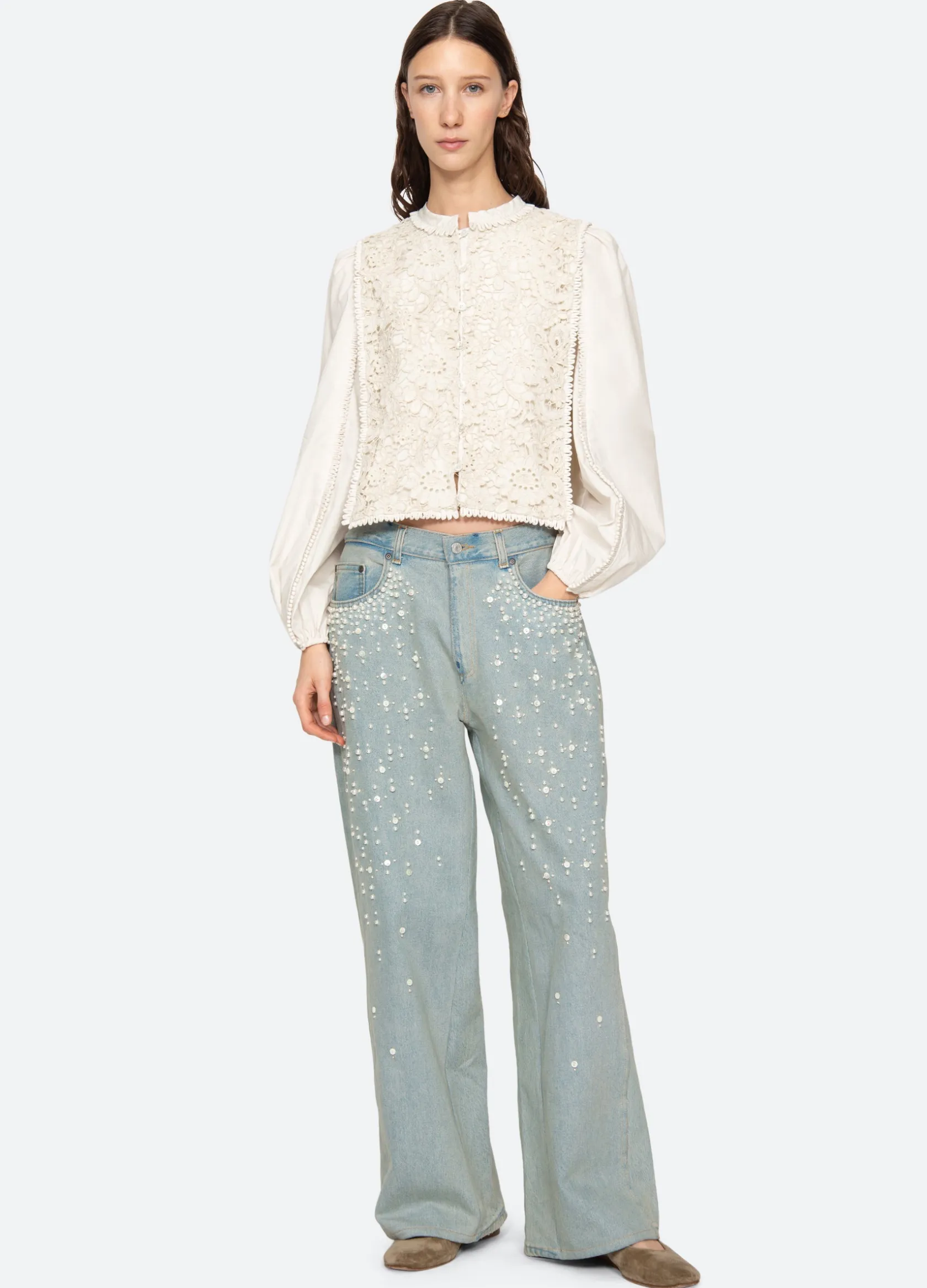 Tops>Sea New York Sabine Top Cream