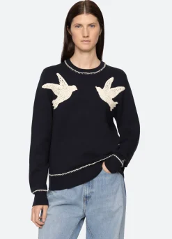 Sweaters|Tops>Sea New York Sally Sweater Navy