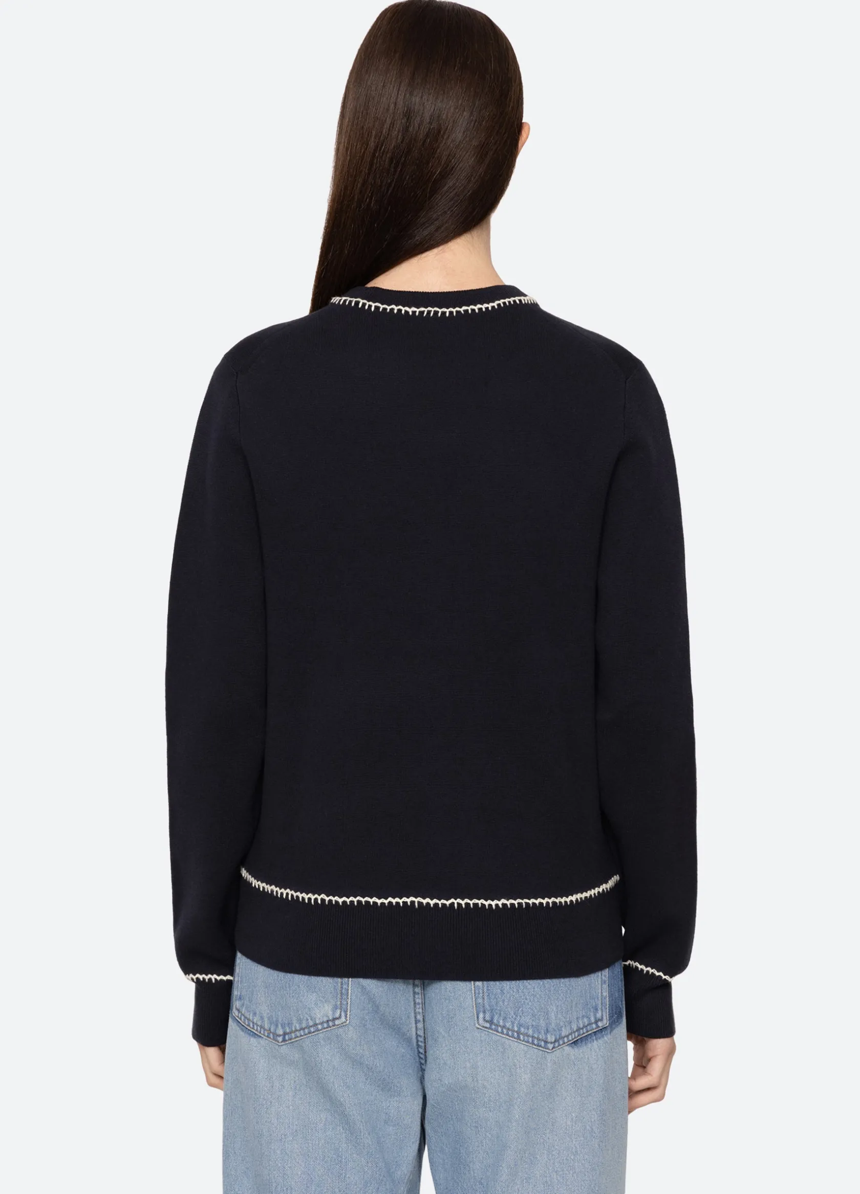 Sweaters|Tops>Sea New York Sally Sweater Navy