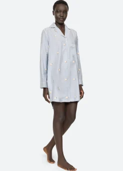 Sleepwear>Sea New York Sheep Night Shirt Sky