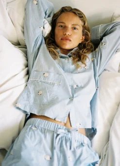 Sleepwear>Sea New York Sheep PJ Set Sky